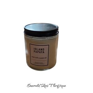 White barn bath and body works island papaya single wick candle new free ship